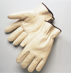 GLOVE  LEATHER DRIVERS;W KEYSTONE THUMB LARGE - Latex, Supported